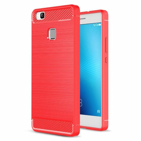 Чехол-накладка Carbon Fibre для Huawei P9 Lite (красный)