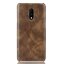 Кожаная накладка-чехол для OnePlus 7 (коричневый)