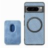 Чехол с магнитным держателем карт для Google Pixel 8 Pro (голубой)