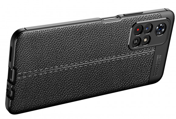 Чехол-накладка Litchi Grain для Xiaomi Poco M4 Pro 5G (черный)