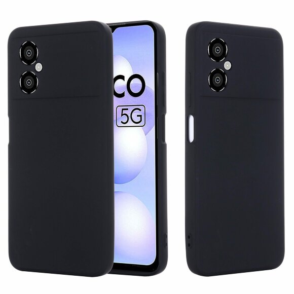 Силиконовый чехол Mobile Shell для Xiaomi Poco M4 5G Global (черный) Силиконовый чехол Mobile Shell для Xiaomi Poco M4 5G Global (черный)
