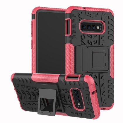 Чехол Hybrid Armor для Samsung Galaxy S10e (черный + розовый)