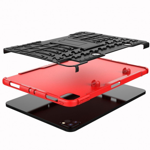 Чехол Hybrid Armor для iPad Pro 11 (2022, 2021, 2020) (черный + красный) Чехол Hybrid Armor для iPad Pro 11 (2022, 2021, 2020) (черный + красный)