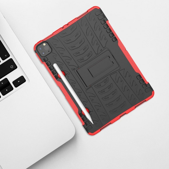 Чехол Hybrid Armor для iPad Pro 11 (2022, 2021, 2020) (черный + красный) Чехол Hybrid Armor для iPad Pro 11 (2022, 2021, 2020) (черный + красный)