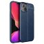 Чехол-накладка Litchi Grain для iPhone 14 (темно-синий)