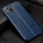Чехол-накладка Litchi Grain для iPhone 14 (темно-синий)