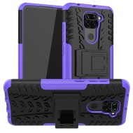 Чехол Hybrid Armor для Xiaomi Redmi Note 9 (черный + фиолетовый)