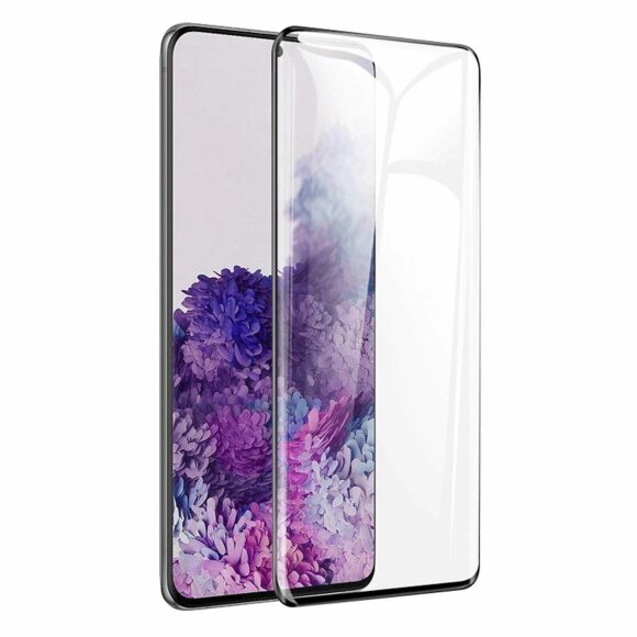Защитное стекло 3D для Samsung Galaxy S20+ (Plus) (черный)