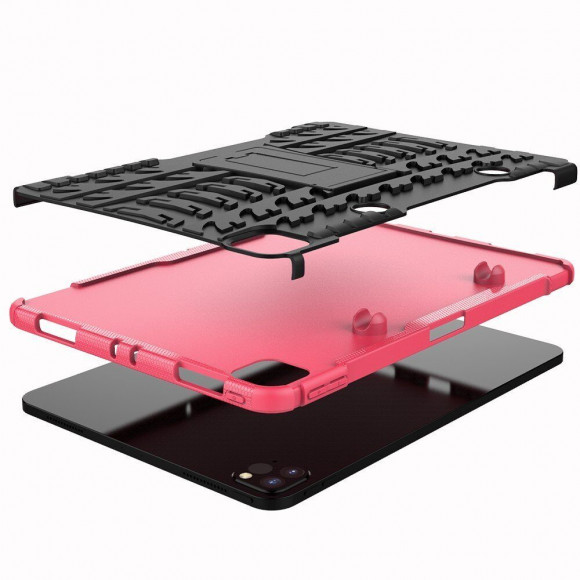 Чехол Hybrid Armor для iPad Pro 11 (2022, 2021, 2020) (черный + розовый) Чехол Hybrid Armor для iPad Pro 11 (2022, 2021, 2020) (черный + розовый)