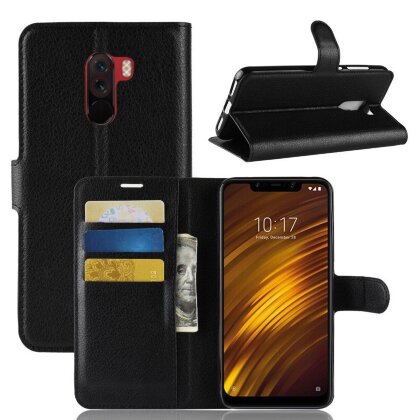 Чехол с визитницей для Xiaomi Pocophone F1 / Poco F1 (черный)
