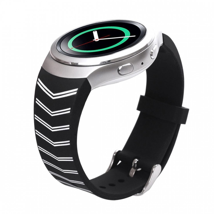 Силиконовый ремешок Watch Silk для Samsung Gear S2 (черный)