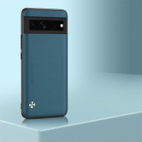 Чехол из искусственной кожи для Google Pixel 7 Pro (серо-синий)