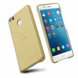 Кожаная накладка LENUO для Huawei P9 Lite (золотой)