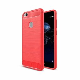 Чехол-накладка Carbon Fibre для Huawei P10 Lite (красный)