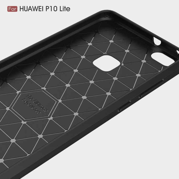 Чехол-накладка Carbon Fibre для Huawei P10 Lite (красный)