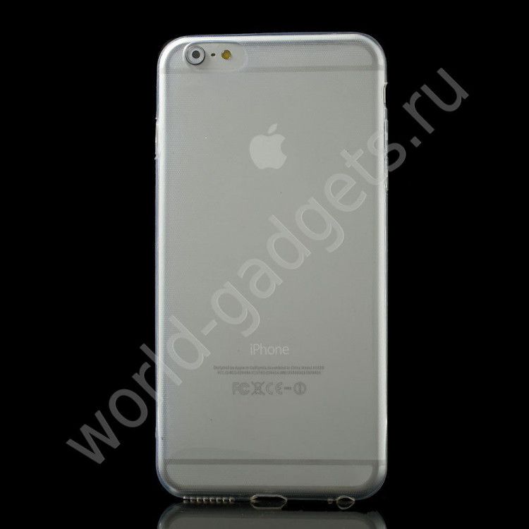 Чехол из мягкого пластика для iPhone 6 Plus (прозрачный)
