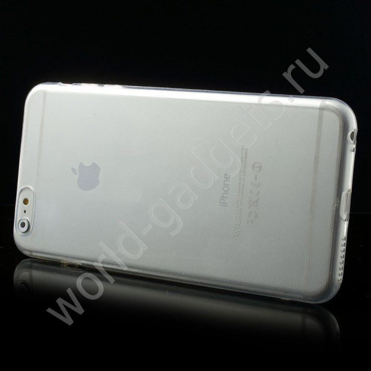 Чехол из мягкого пластика для iPhone 6 Plus (прозрачный)