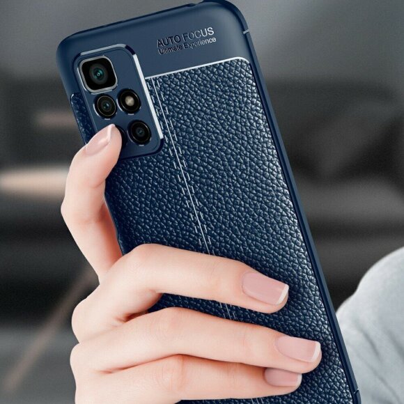 Чехол-накладка Litchi Grain для Xiaomi Redmi 10 / Redmi 10 2022 (темно-синий) Чехол-накладка Litchi Grain для Xiaomi Redmi 10 / Redmi 10 2022 (темно-синий)