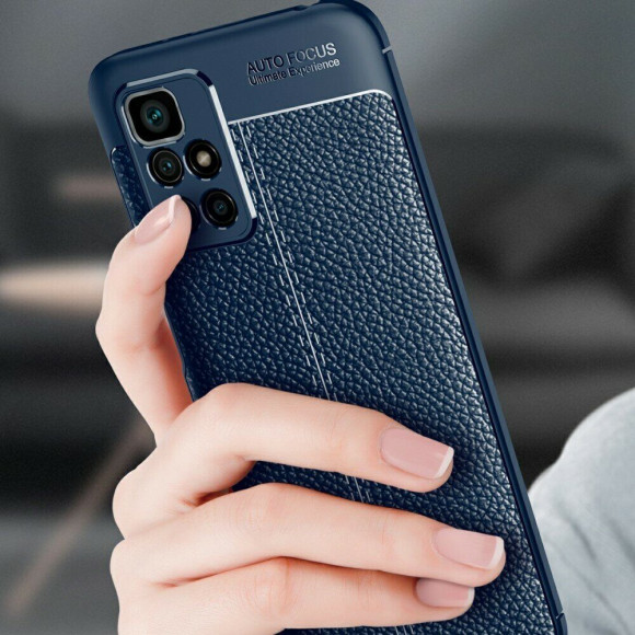 Чехол-накладка Litchi Grain для Xiaomi Redmi 10 / Redmi 10 2022 (темно-синий) Чехол-накладка Litchi Grain для Xiaomi Redmi 10 / Redmi 10 2022 (темно-синий)