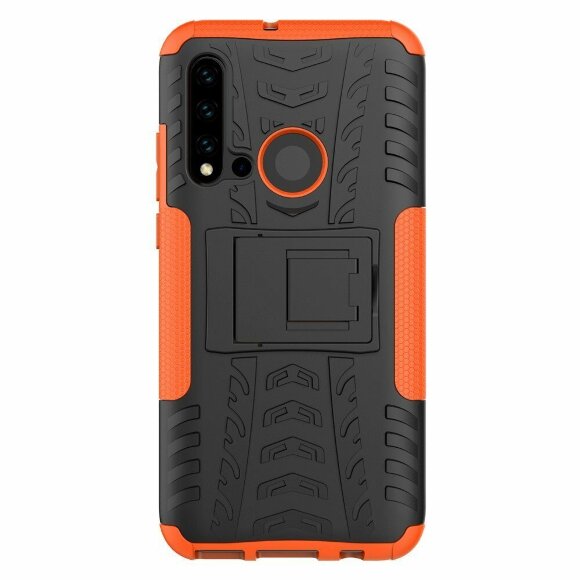 Чехол Hybrid Armor для Huawei P20 lite (2019) / nova 5i (черный + оранжевый) Чехол Hybrid Armor для Huawei P20 lite (2019) / nova 5i (черный + оранжевый)