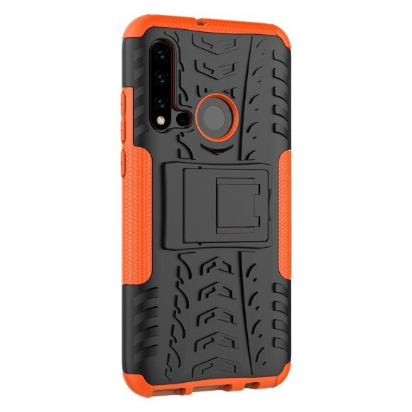 Чехол Hybrid Armor для Huawei P20 lite (2019) / nova 5i (черный + оранжевый) Чехол Hybrid Armor для Huawei P20 lite (2019) / nova 5i (черный + оранжевый)