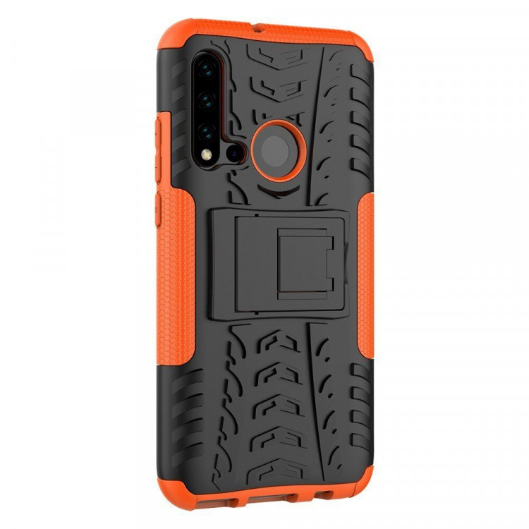 Чехол Hybrid Armor для Huawei P20 lite (2019) / nova 5i (черный + оранжевый)