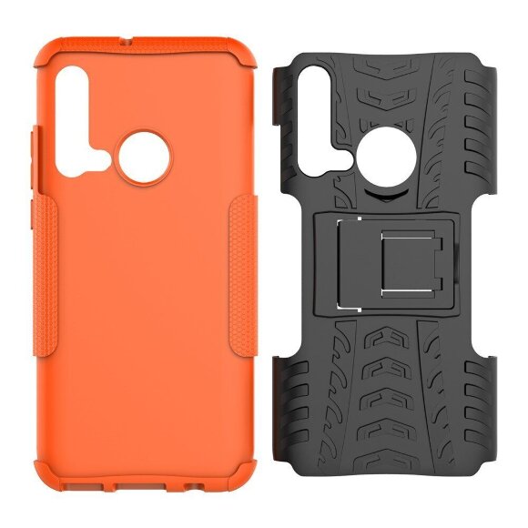 Чехол Hybrid Armor для Huawei P20 lite (2019) / nova 5i (черный + оранжевый) Чехол Hybrid Armor для Huawei P20 lite (2019) / nova 5i (черный + оранжевый)