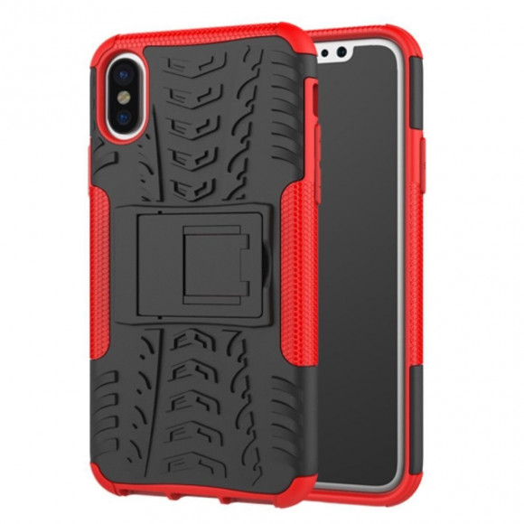Чехол Hybrid Armor для iPhone X / ХS (черный + красный) Чехол Hybrid Armor для iPhone X / ХS (черный + красный)