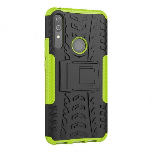 Чехол Hybrid Armor для Huawei P Smart Z / Honor 9X (STK-LX1) (черный + зеленый)
