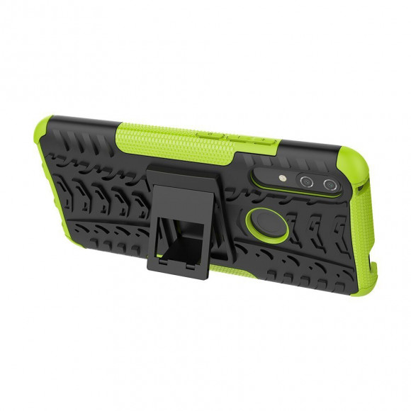 Чехол Hybrid Armor для Huawei P Smart Z / Honor 9X (STK-LX1) (черный + зеленый)