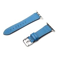 Кожаный ремешок для Apple Watch 40 и 38мм (голубой) Кожаный ремешок для Apple Watch 40 и 38мм (голубой)