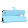 Чехол с визитницей для LG K8 (2017) X300 / M200N (голубой)