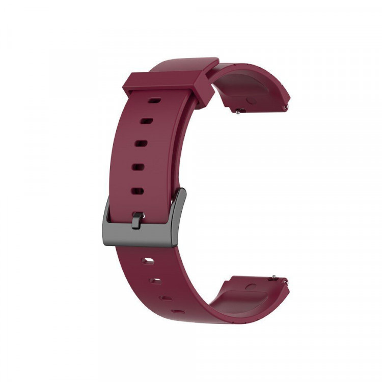 Силиконовый ремешок для часов 18мм (красное вино)