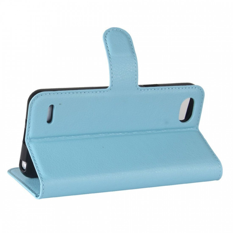 Чехол с визитницей для LG Q6 / LG Q6a / LG Q6+ (голубой)