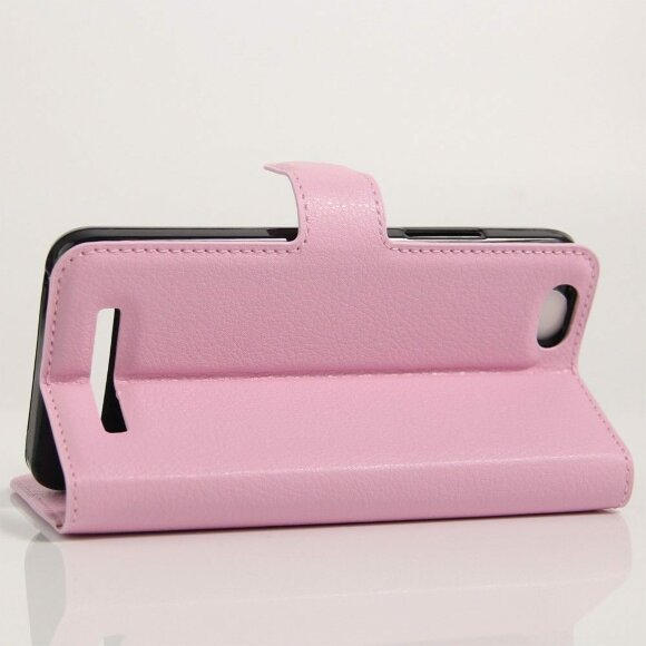 Чехол с визитницей для Lenovo Vibe C (розовый)