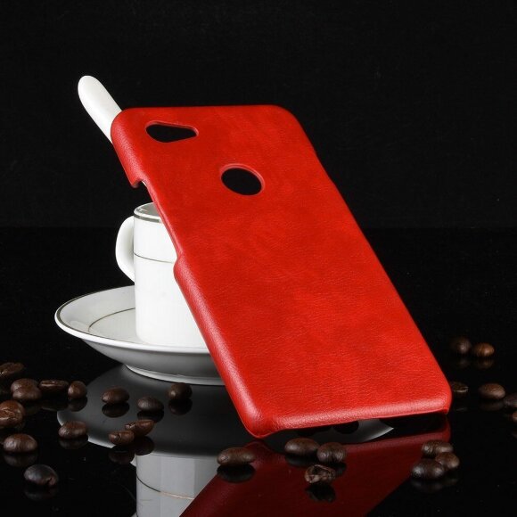 Кожаная накладка-чехол для Google Pixel 3a (красный)