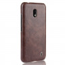 Кожаная накладка-чехол для Nokia 2.2 (коричневый)