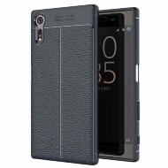 Чехол-накладка Litchi Grain для Sony Xperia XZ / XZs (темно-синий)