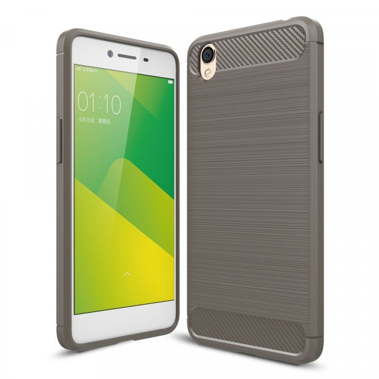 Чехол-накладка Carbon Fibre для Oppo A37 (серый)