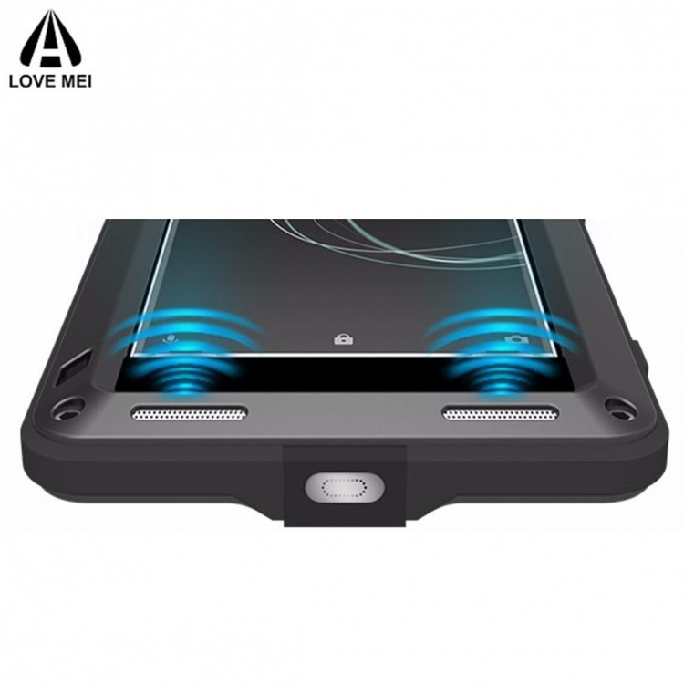 Гибридный чехол LOVE MEI для Sony Xperia XA1 Ultra (черный)