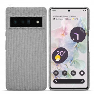 Тканевый чехол Full Cloth Texture для Google Pixel 6a (светло-серый) Тканевый чехол Full Cloth Texture для Google Pixel 6a (светло-серый)