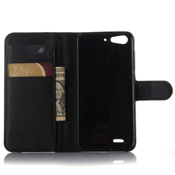 Чехол-книжка с визитницей для ZTE Blade X7 / V6 (черный) Чехол-книжка с визитницей для ZTE Blade X7 / V6 (черный)