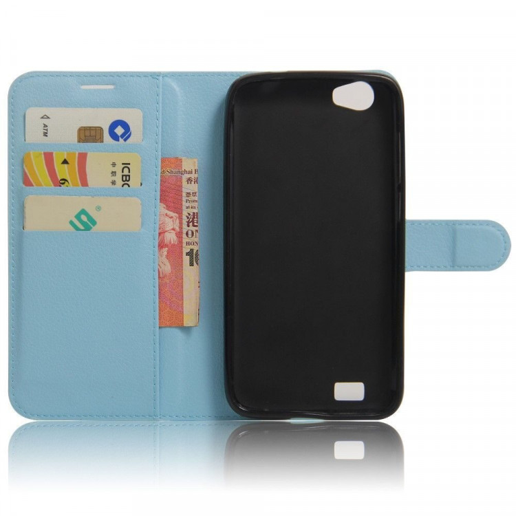 Чехол с визитницей для DOOGEE T6 / T6 Pro (голубой)