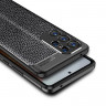 Чехол-накладка Litchi Grain для Samsung Galaxy S23 Ultra (черный)