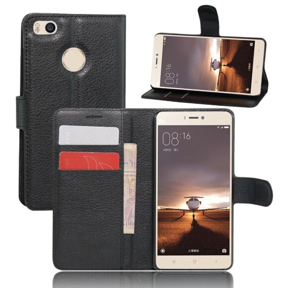 Чехол с визитницей для Xiaomi Mi4s (черный) Чехол с визитницей для Xiaomi Mi4s (черный)