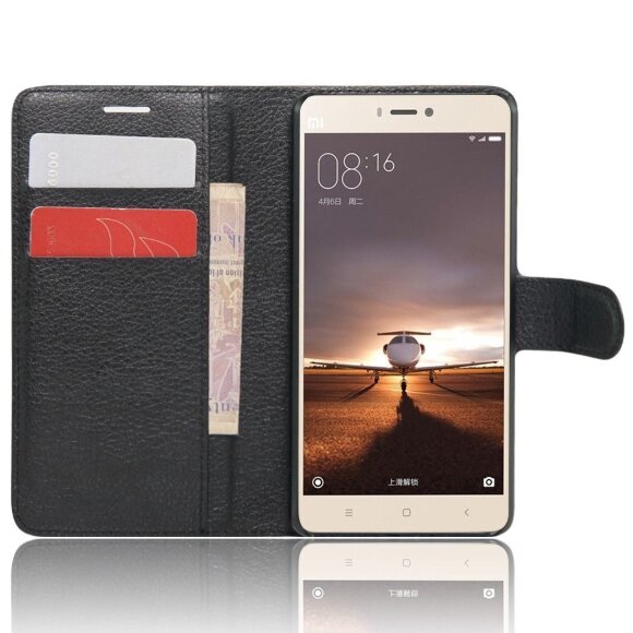 Чехол с визитницей для Xiaomi Mi4s (черный) Чехол с визитницей для Xiaomi Mi4s (черный)