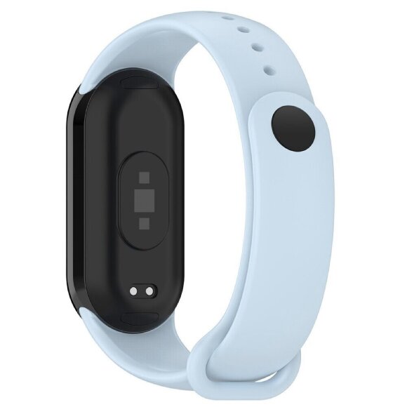 Силиконовый ремешок для Xiaomi Mi Smart Band 8, Xiaomi Mi Band 8 (голубой) Силиконовый ремешок для Xiaomi Mi Smart Band 8, Xiaomi Mi Band 8 (голубой)