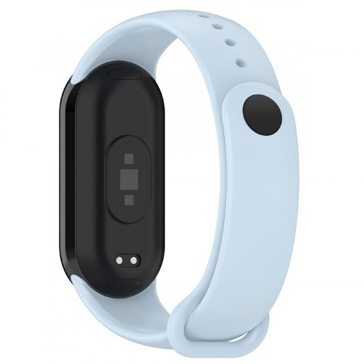 Силиконовый ремешок для Xiaomi Mi Smart Band 8, Xiaomi Mi Band 8 (голубой)