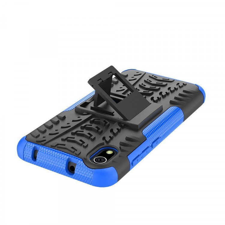 Чехол Hybrid Armor для Xiaomi Redmi 7A (черный + голубой)