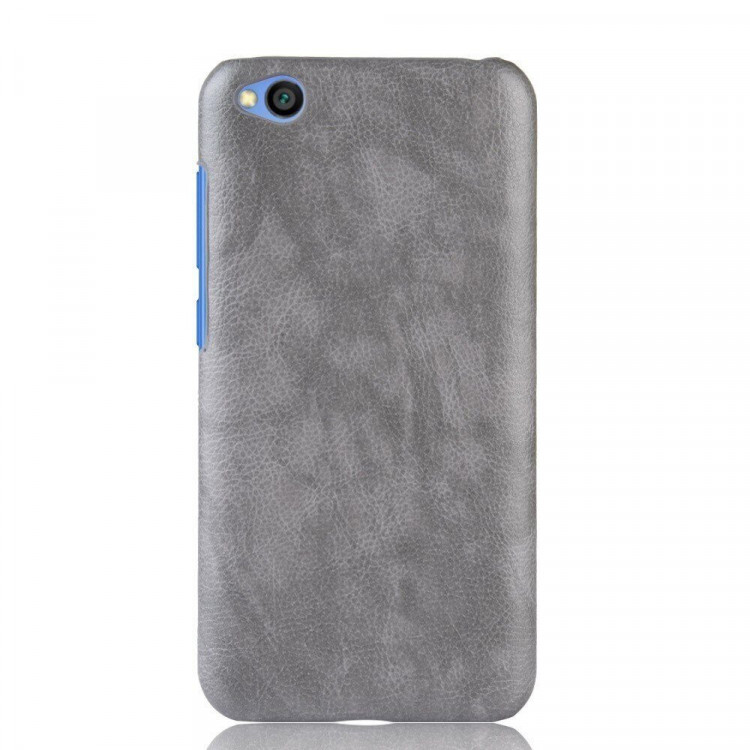 Кожаная накладка-чехол для Xiaomi Redmi Go (серый)